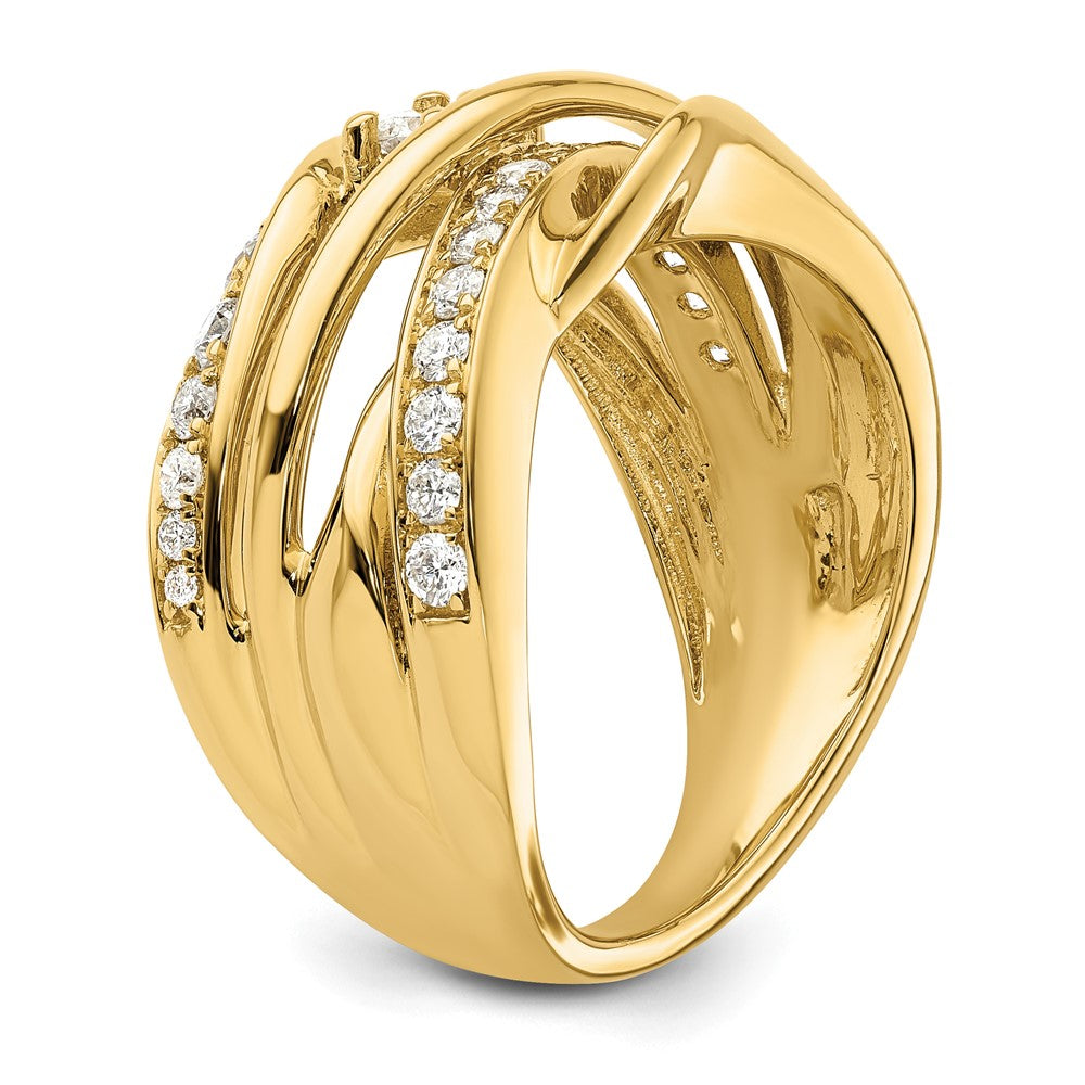 14K Gelbgold Fantasie Diamant Ring