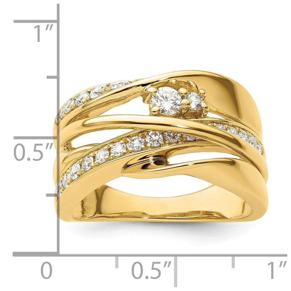 14K Gelbgold Fantasie Diamant Ring