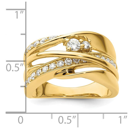 14K Gelbgold Fantasie Diamant Ring