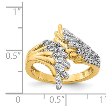 14K Gelbgold Ring mit natürlichen Diamanten