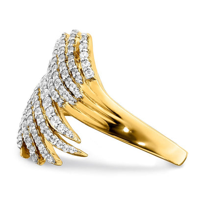 14K Gelbgold Ring mit natürlichen Diamanten