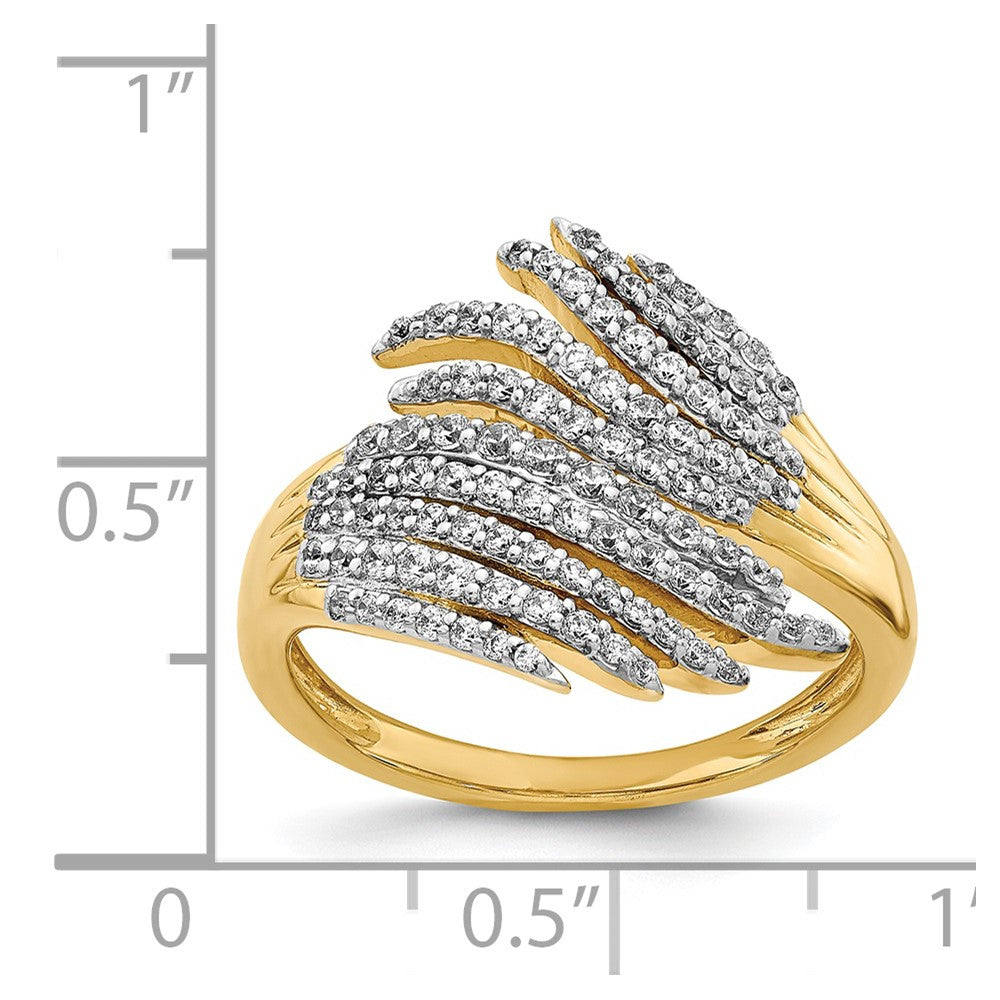14K Gelbgold Ring mit natürlichen Diamanten