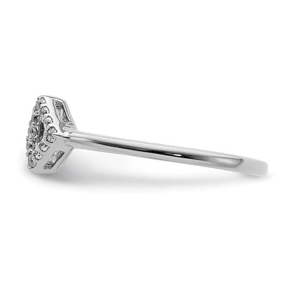 14K Weißgold Diamant Ring