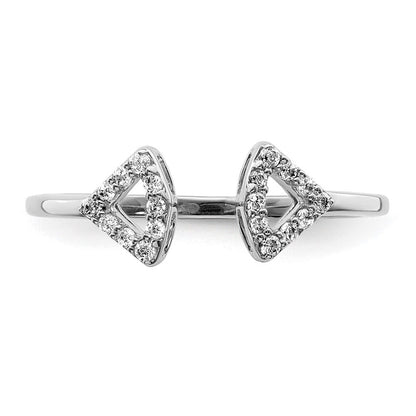 14K Weißgold Diamant Ring
