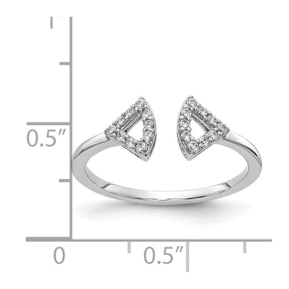 14K Weißgold Diamant Ring