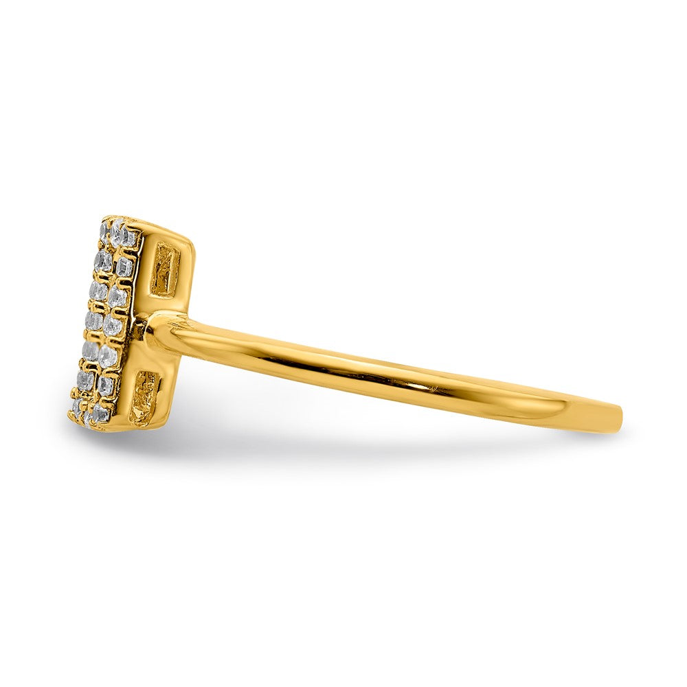 14K Weißgold Ring mit natürlichen Diamanten
