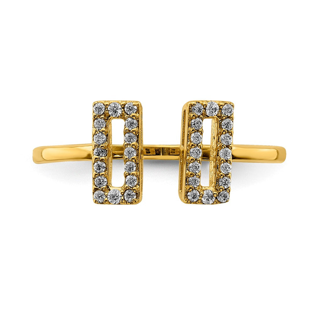14K Weißgold Ring mit natürlichen Diamanten