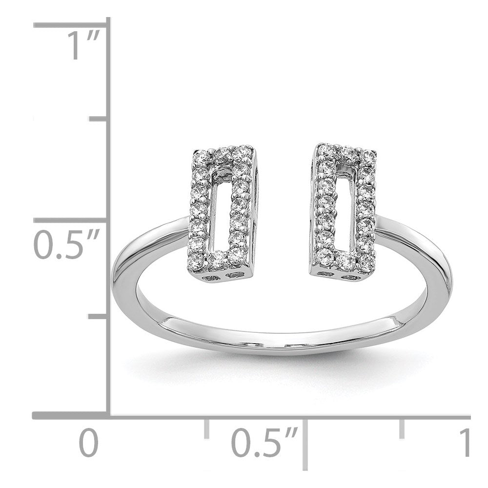 14K Weißgold Ring mit natürlichen Diamanten