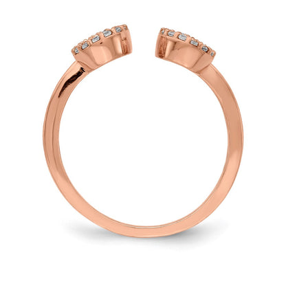 14K Weißgold Ring mit natürlichen Diamanten 0,14 ct