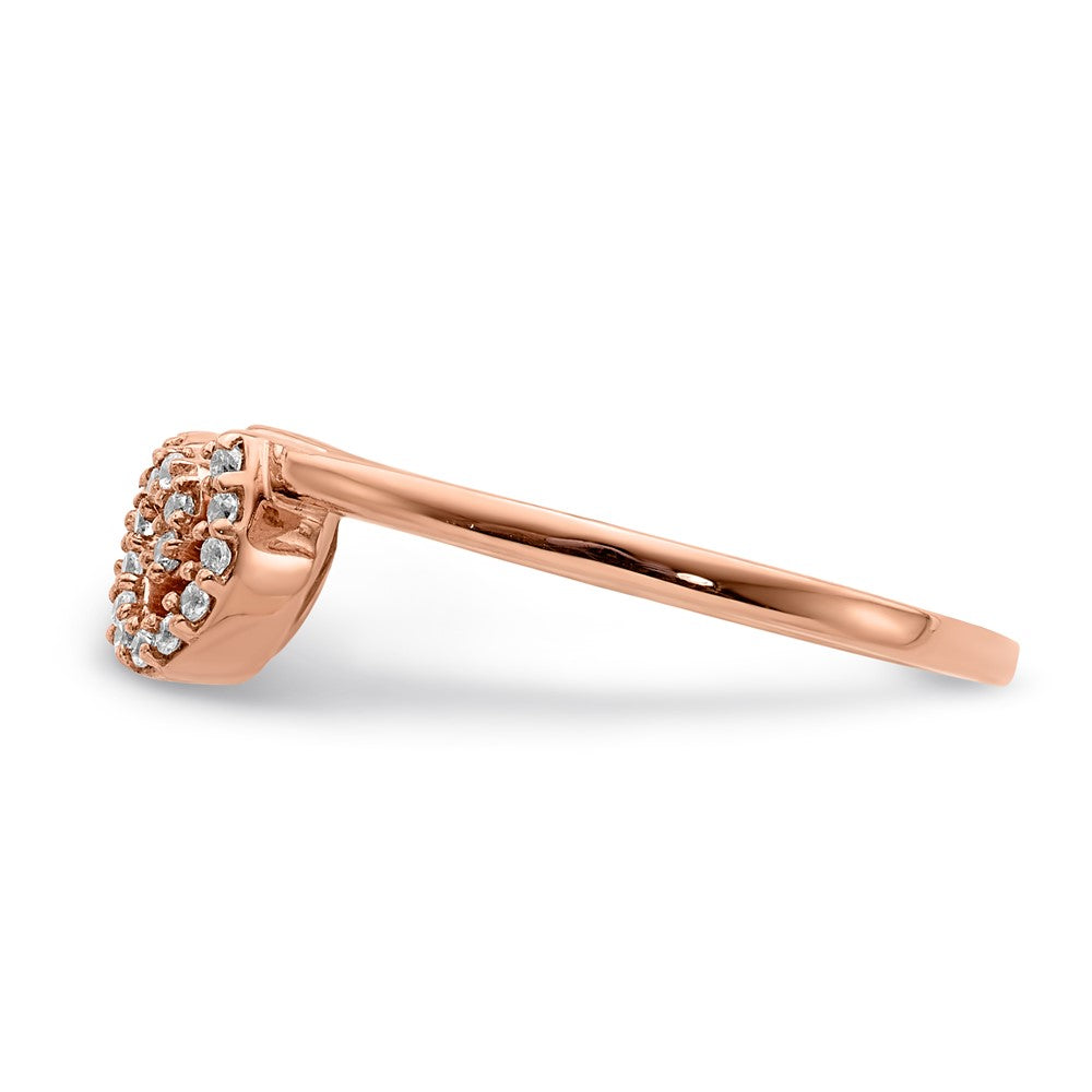 14K Weißgold Ring mit natürlichen Diamanten 0,14 ct