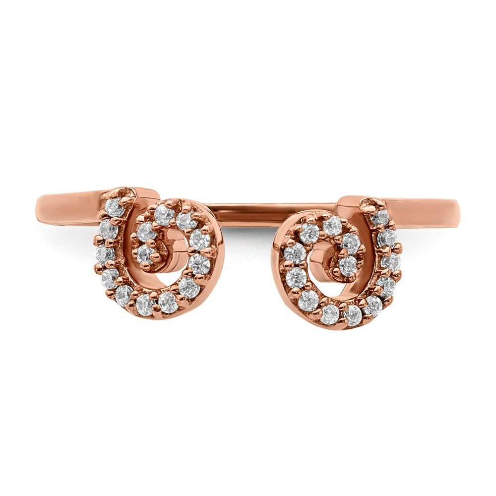 14K Weißgold Ring mit natürlichen Diamanten 0,14 ct