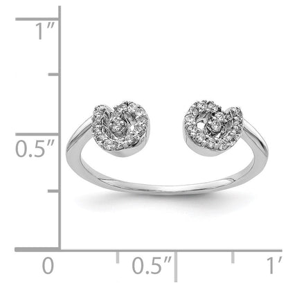 14K Weißgold Ring mit natürlichen Diamanten 0,14 ct