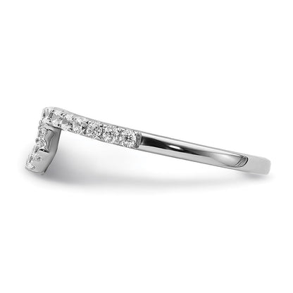 14K Weißgold Ring mit natürlichen Diamanten 0,36 ct
