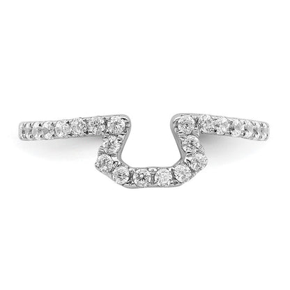 14K Weißgold Diamant Ring