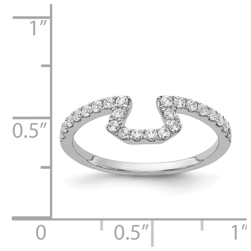 14K Weißgold Diamant Ring