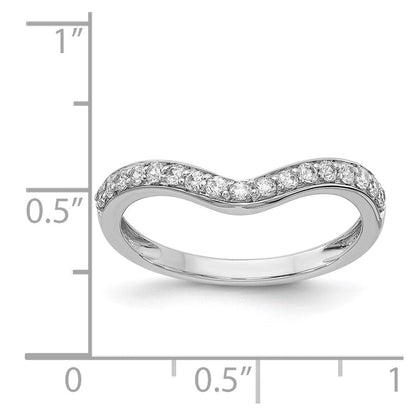 14K Weißgold Diamant Ring Guard