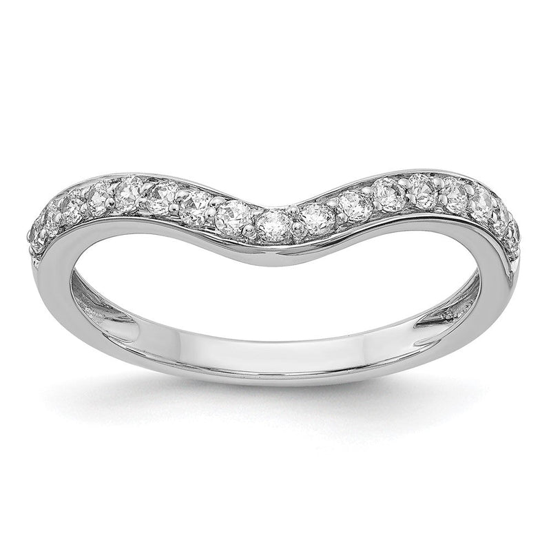 14K Weißgold Diamant-Ring mit natürlichen Diamanten