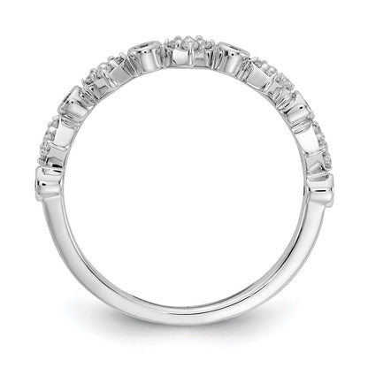 14K Weißgold Fashion-Ring mit natürlichen Diamanten