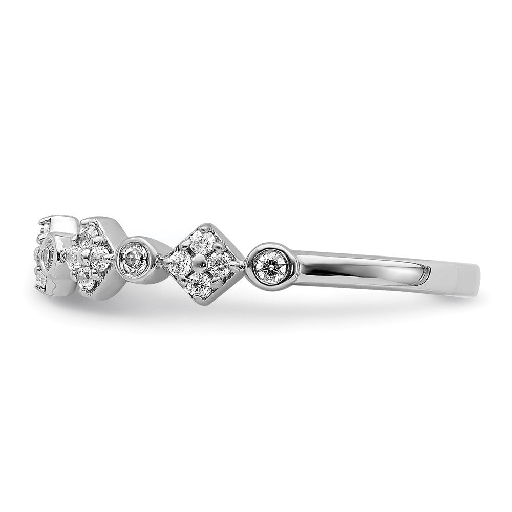 14K Weißgold Fashion-Ring mit natürlichen Diamanten
