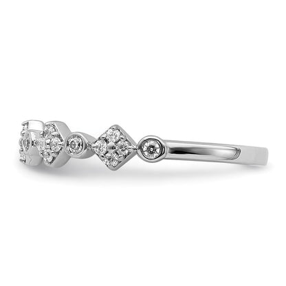 14K Weißgold Fashion-Ring mit natürlichen Diamanten