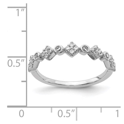 14K Weißgold Fashion-Ring mit natürlichen Diamanten