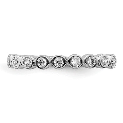 14K Weißgold Fashion-Ring mit 0,2 ct. Labor-gezüchtetem Diamant, VS/SI+ G+