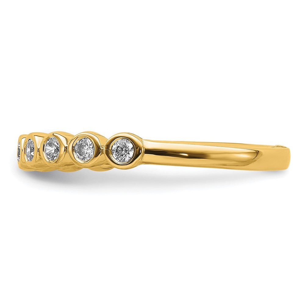 14K Gelbgold Ring mit 0,2 ct. im Labor gezüchteten Diamanten VS/SI+ G+