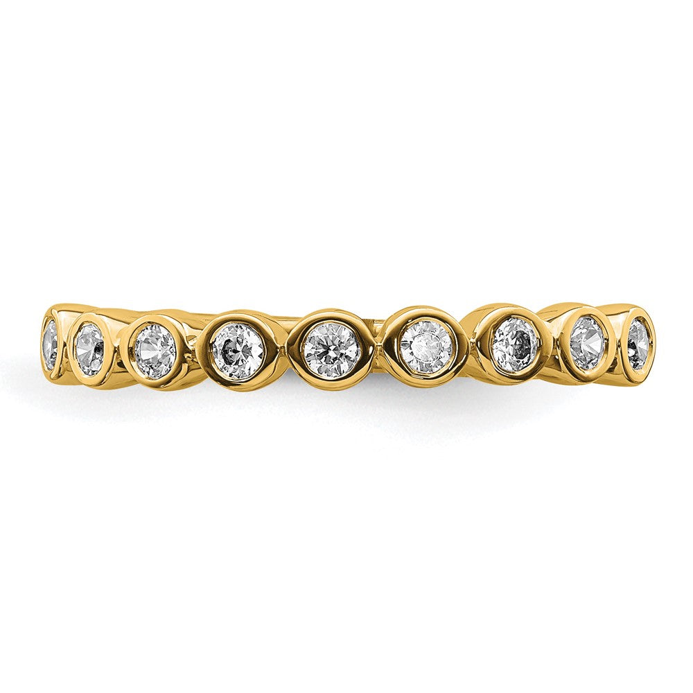 14K Gelbgold Ring mit 0,2 ct. im Labor gezüchteten Diamanten VS/SI+ G+