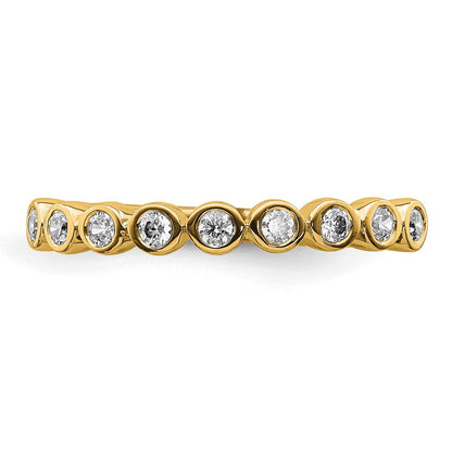 14K Gelbgold Ring mit 0,2 ct. im Labor gezüchteten Diamanten VS/SI+ G+