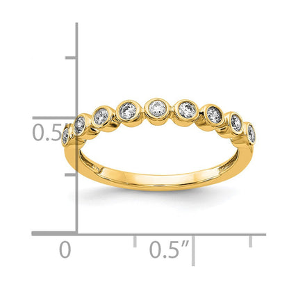 14K Gelbgold Ring mit 0,2 ct. im Labor gezüchteten Diamanten VS/SI+ G+