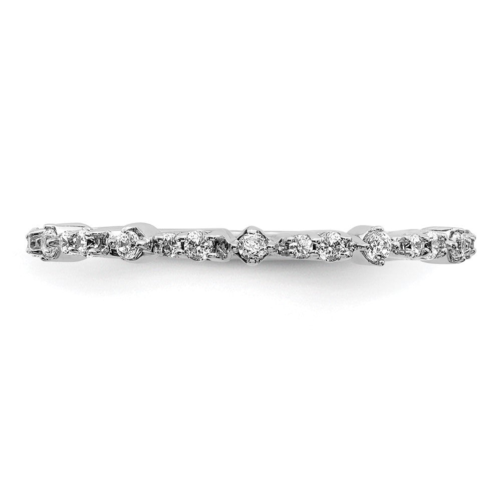 14K Weißgold Fashion-Ring mit natürlichen Diamanten