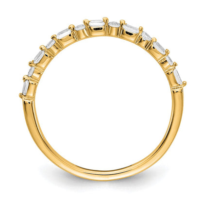 14K Gelbgold Fantasie Diamant Ehering Ring