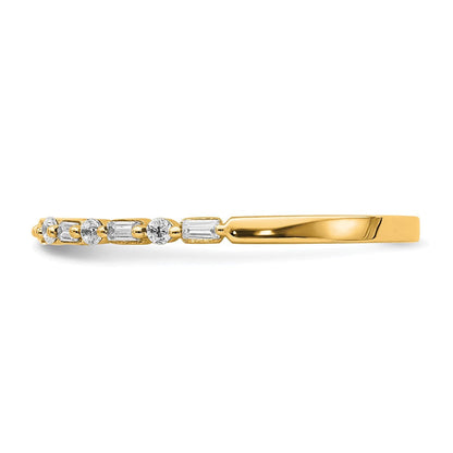 14K Gelbgold Fantasie Diamant Ehering Ring