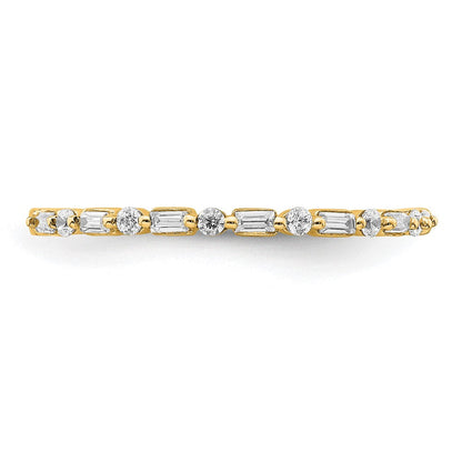 14K Gelbgold Fantasie Diamant Ehering Ring
