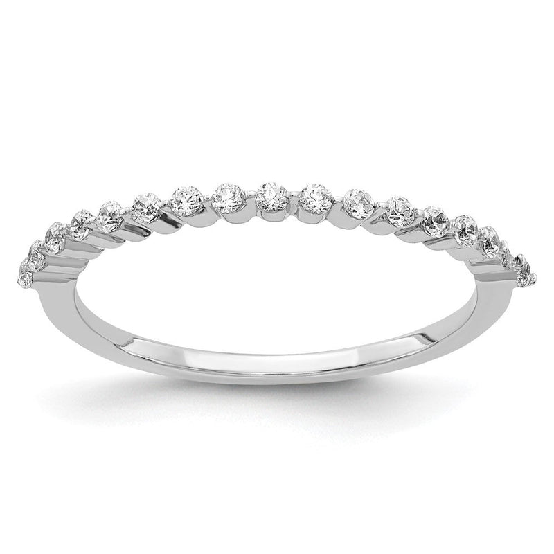 14K Weißgold Ring mit natürlichen Diamanten