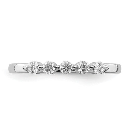 14K Weißgold 5 Stein Diamant Ring