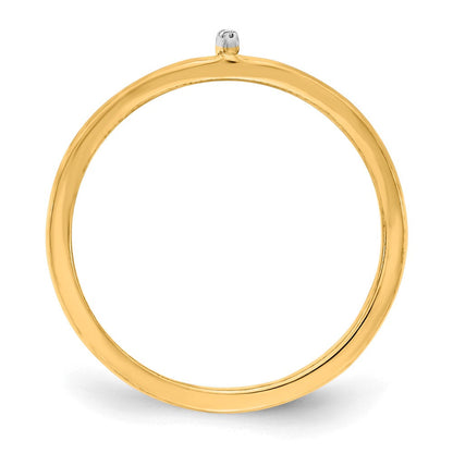 14K Gelbgold Ring mit natürlichem Diamant-Initial „I“
