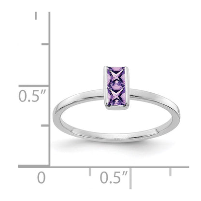 14K Weißgold Amethyst-Ring