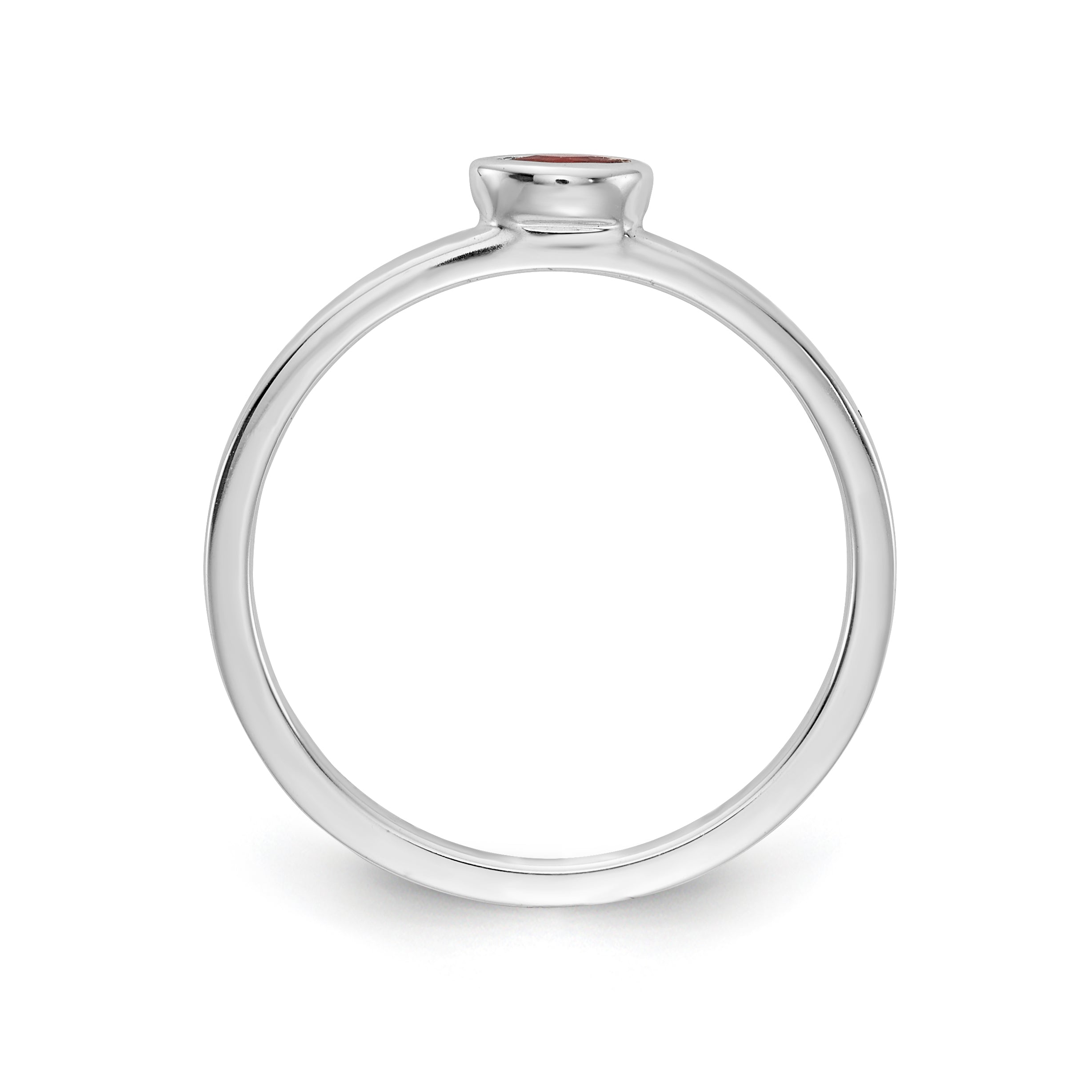 Massiv 14K Weißgold Zargenfassung-set Marquise Synthetisch Granat Ring