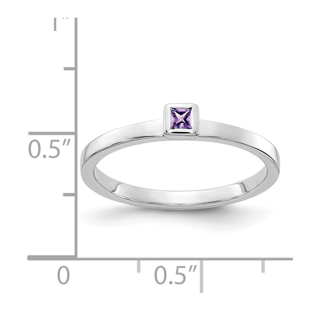 14K Weißgold Amethyst-Ring