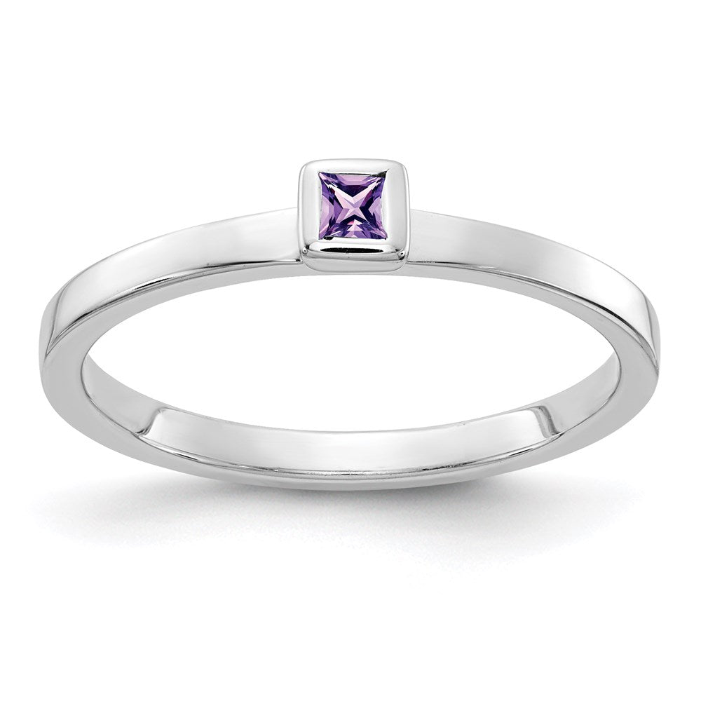 14K Weißgold Amethyst-Ring