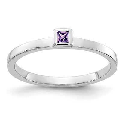 14K Weißgold Amethyst-Ring