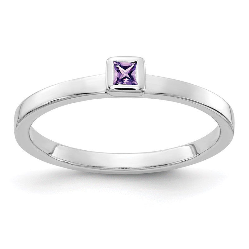 14K Weißgold Amethyst-Ring