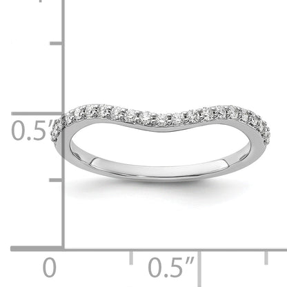14K Weißgold Gebogen Diamant Ring