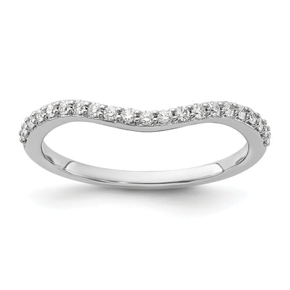 14K Weißgold Gebogen Diamant Ring