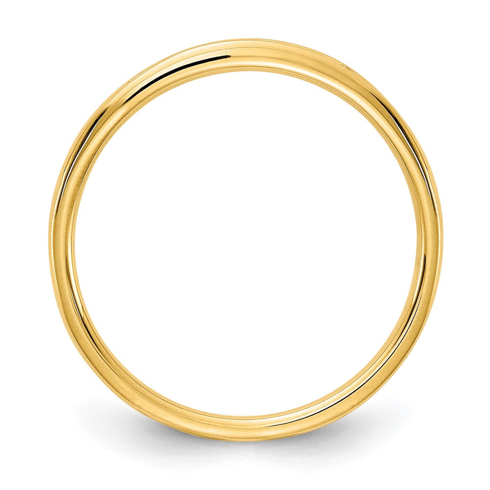 14K Gelbgold Ring mit 0,10 ct. im Kanal gefassten, im Labor gezüchteten Diamanten VS/SI+ G+