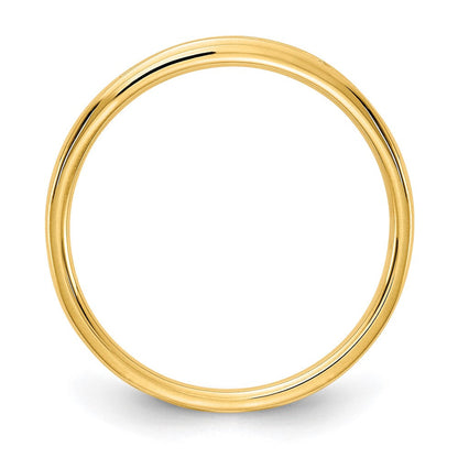 14K Gelbgold Ring mit 0,10 ct. im Kanal gefassten, im Labor gezüchteten Diamanten VS/SI+ G+
