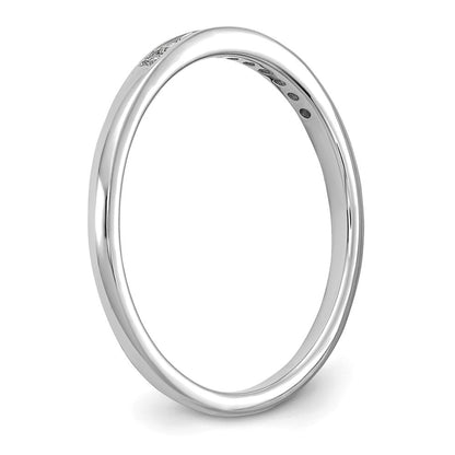 14K Weißgold Ring mit 0,10 ct. im Kanalfassung, im Labor gezüchteten Diamanten VS/SI+ G+
