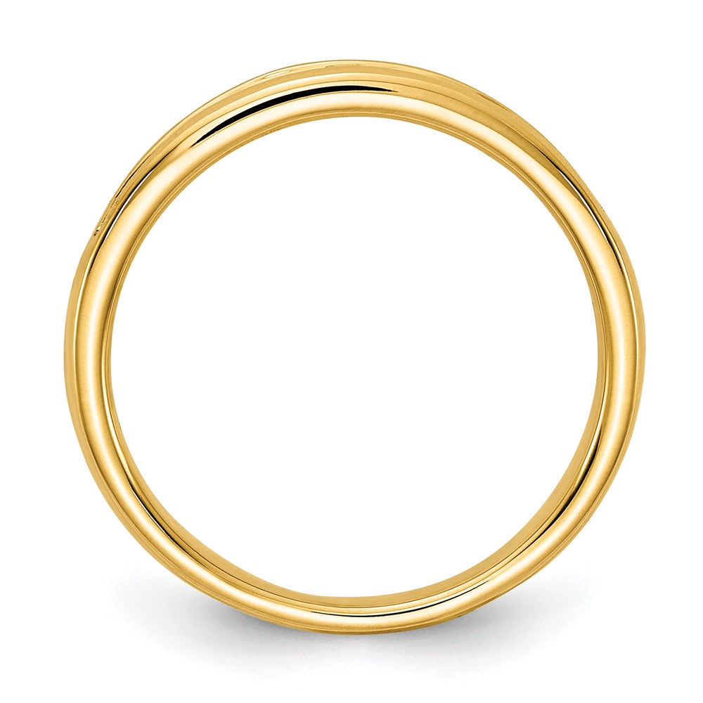 14K Gelbgold Ring mit 0,33 ct. Laborgezüchteten Diamanten VS/SI+ G+ in Kanalfassung