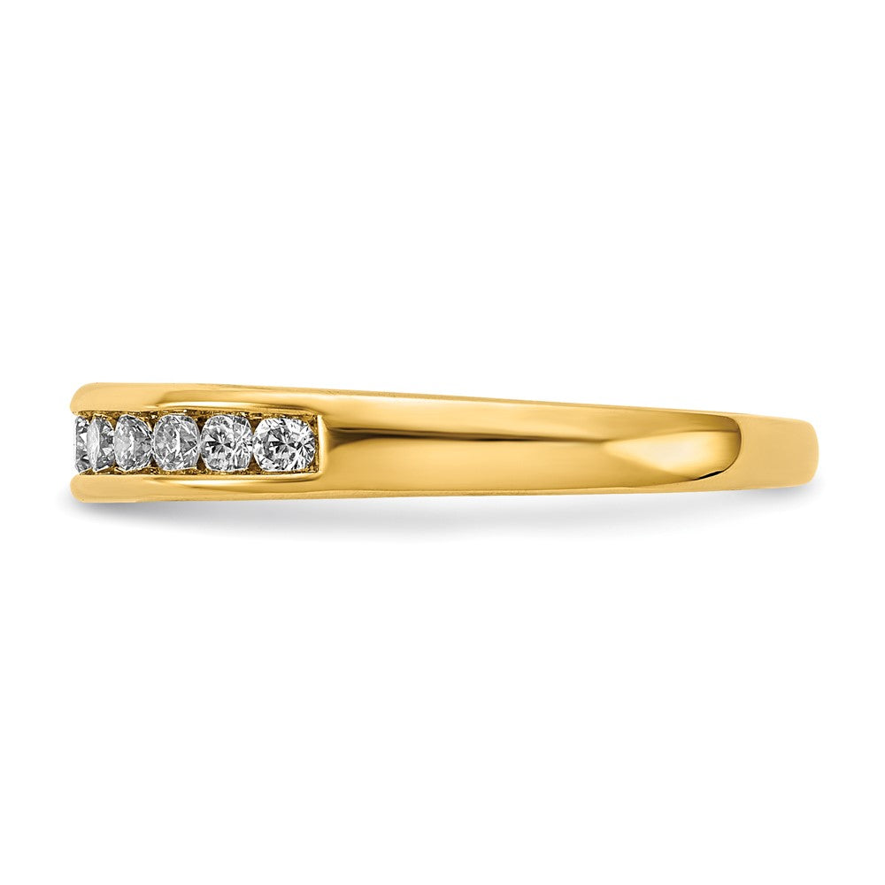 14K Gelbgold Ring mit 0,33 ct. Laborgezüchteten Diamanten VS/SI+ G+ in Kanalfassung